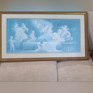 Blue victiorian print